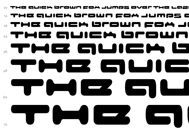 Senior Service font waterfall